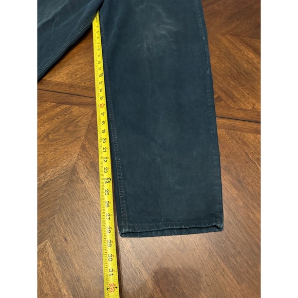 Vintage Gap Denim Baggy Fit Jeans Mens 38x30 Teal Blue Made in USA 90s Wide Leg - Picture 7 of 9